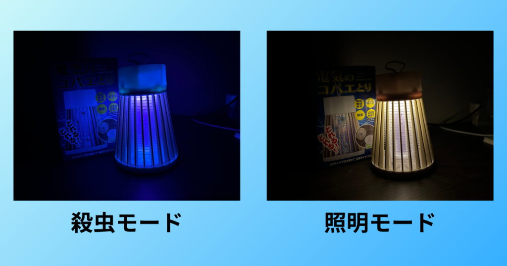 電気のコバエとり光り方イメージ
